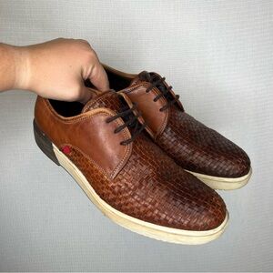 Marc Joseph | Size 10.5 Men’s Brown‎ Woven Leather Derbys Oxford